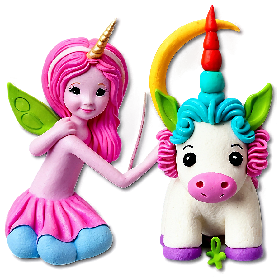 Playdough Fairy And Unicorn Set Png 92 PNG Image