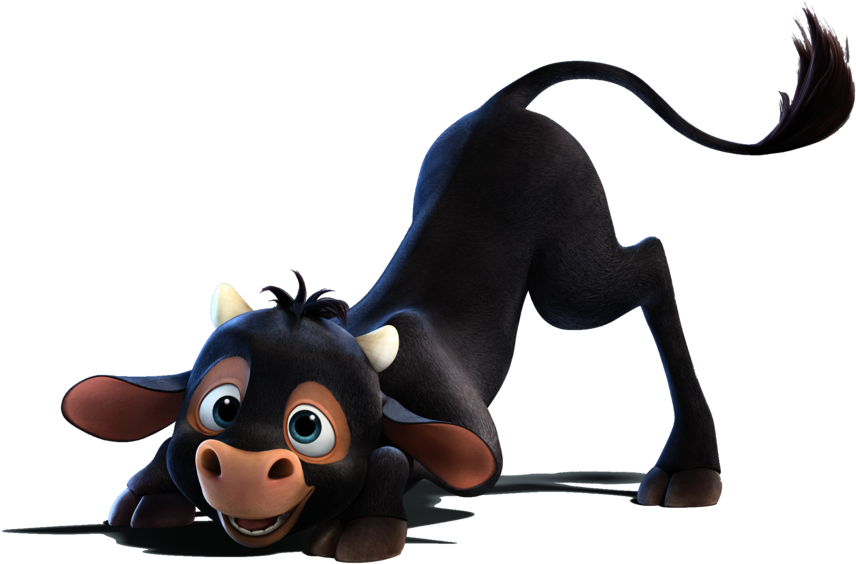 Playful Animated Calf PNG Image