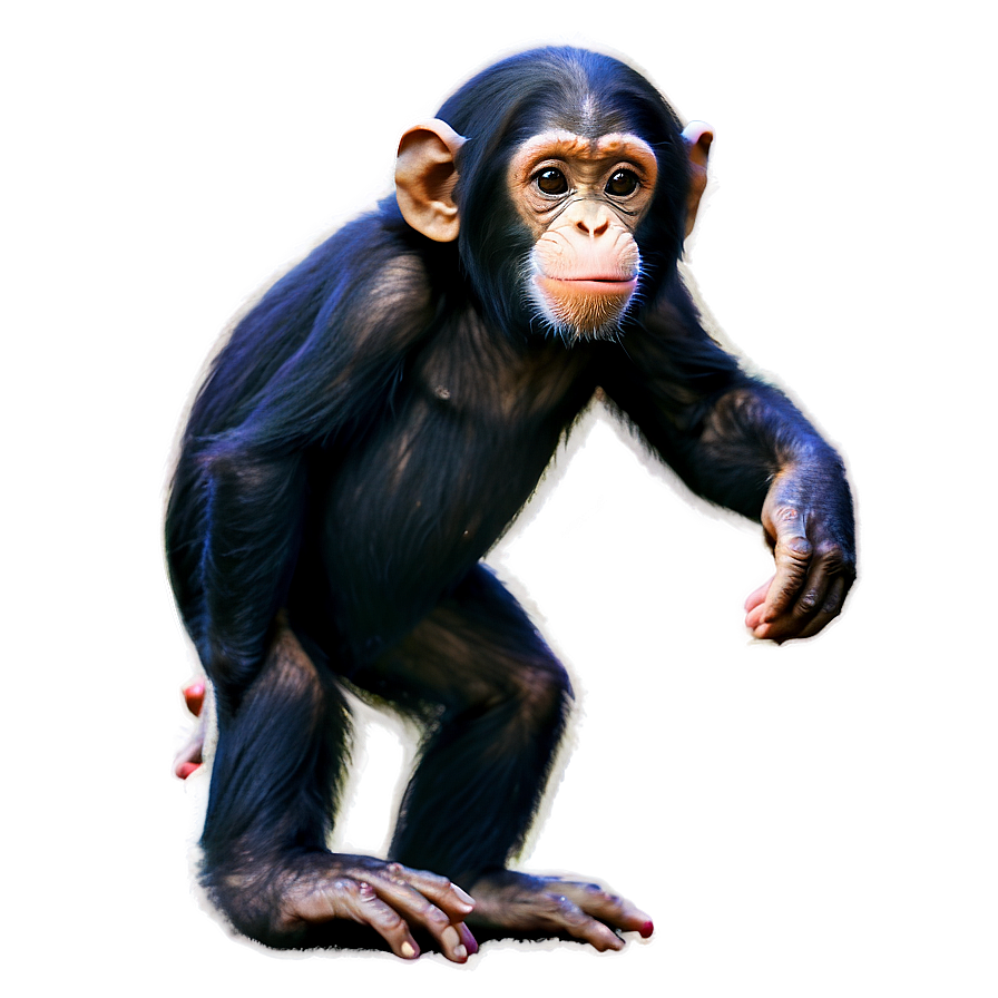 Playful Baby Chimpanzee Png Bht64 PNG Image