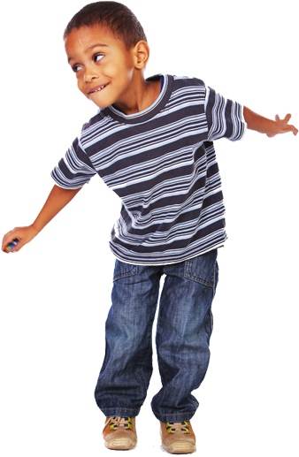 Playful Boyin Striped Shirt PNG Image