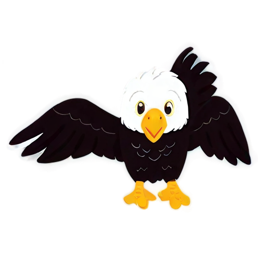 Playful Cartoon Baby Eagle Png D PNG Image