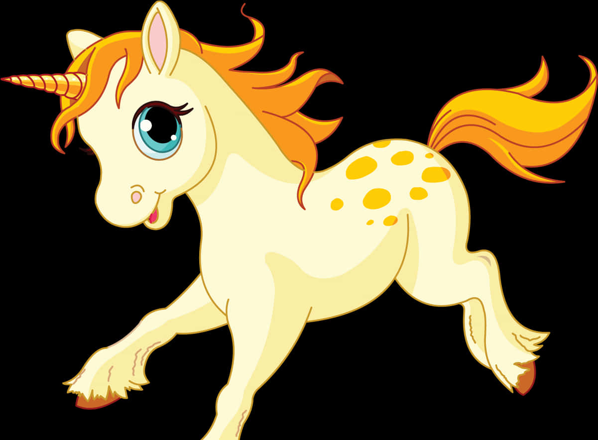 Playful Cartoon Unicorn PNG Image