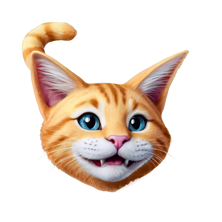 Playful Cat Ear Emoji Png Sva PNG Image