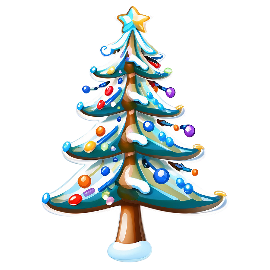 Playful Cute Christmas Tree Png 06252024 PNG Image