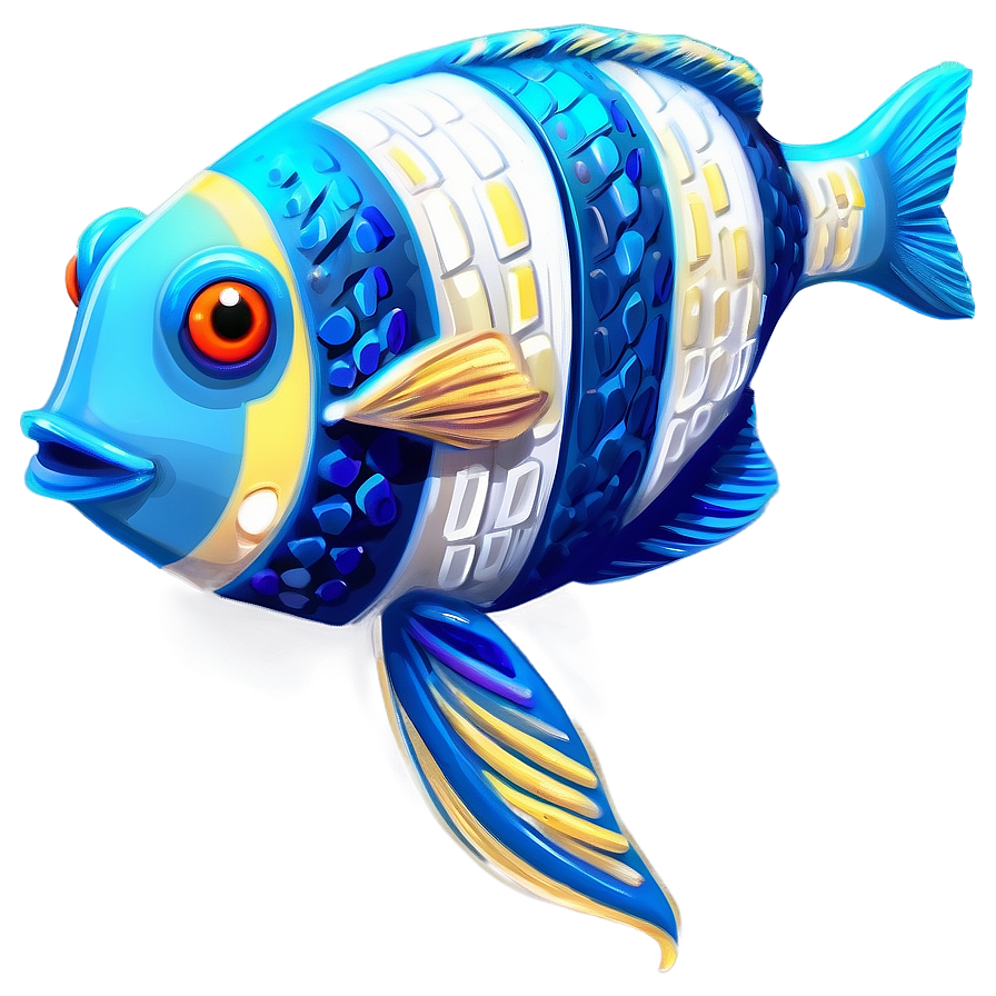 Playful Cute Fish Art Png 06292024 PNG Image