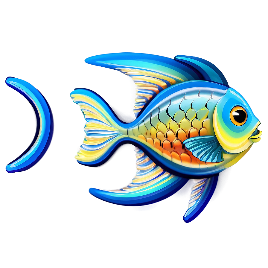 Playful Cute Fish Art Png 06292024 PNG Image