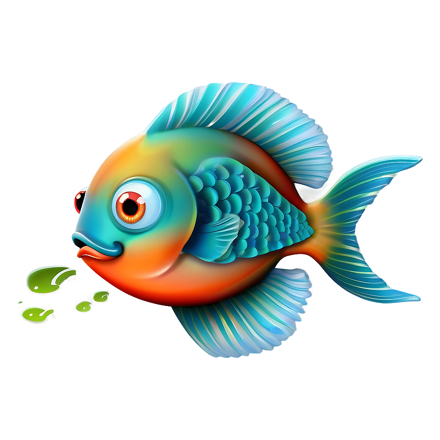 Playful Cute Fish Art Png Llp61 PNG Image