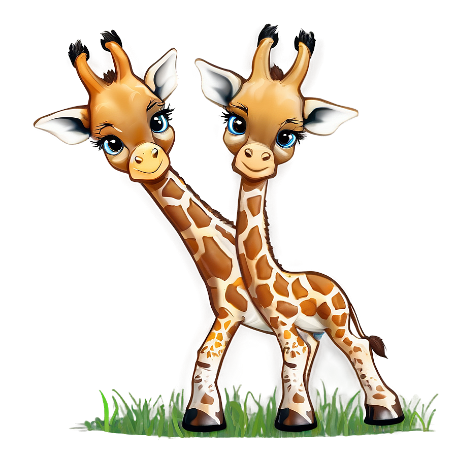 Playful Giraffe Calves Png Dwr PNG Image