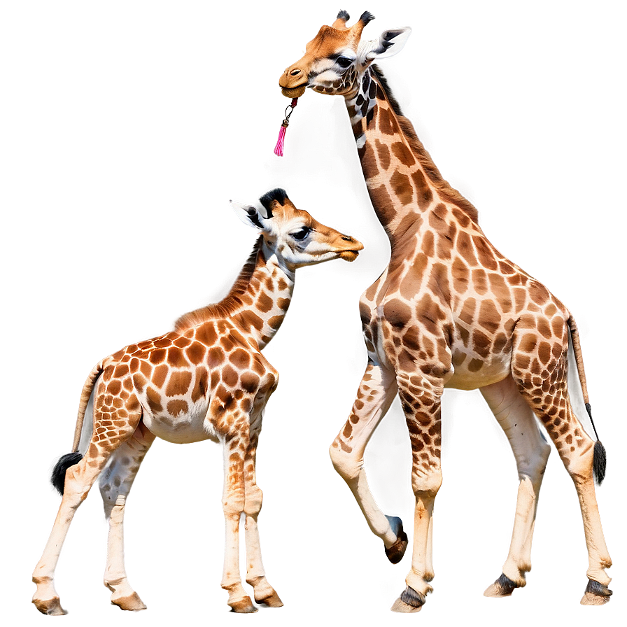 Playful Giraffe Calves Png Jjg38 PNG Image