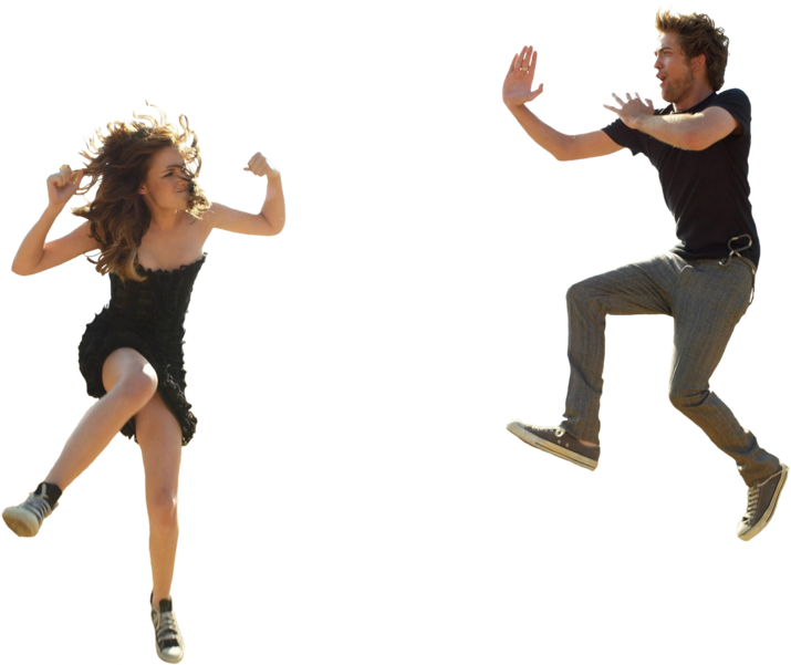 Playful Jumpand Dodge Moment PNG Image