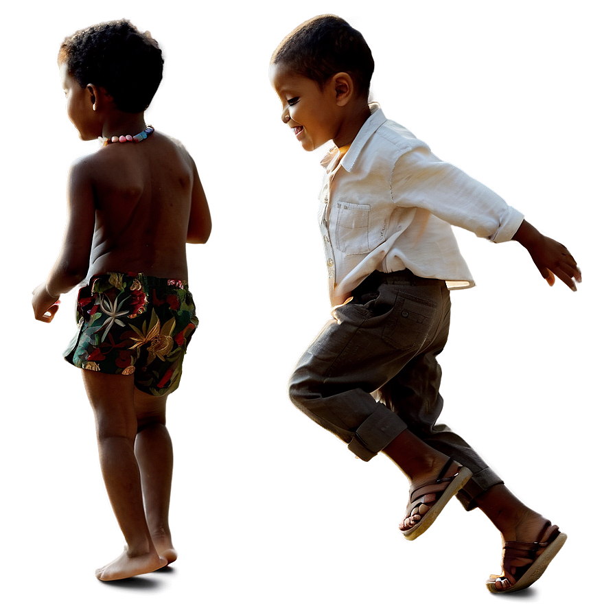 Playful Kids Chasing Png Dtr PNG Image