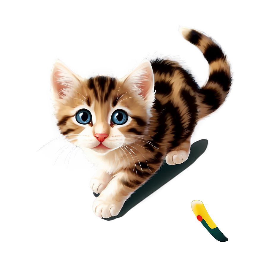 Playful Kitten Vector Art Png Enw PNG Image