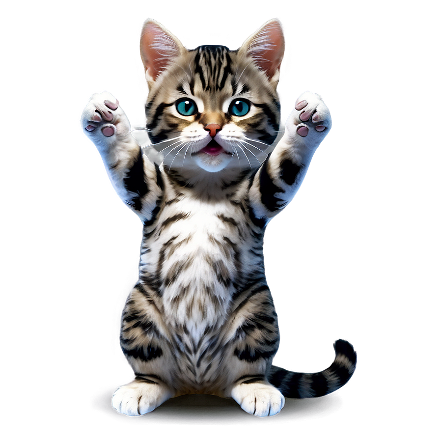 Playful Kitty Graphic Png C PNG Image