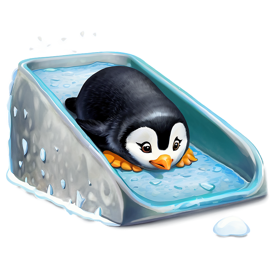 Playful Penguin Slide Png 05062024 PNG Image