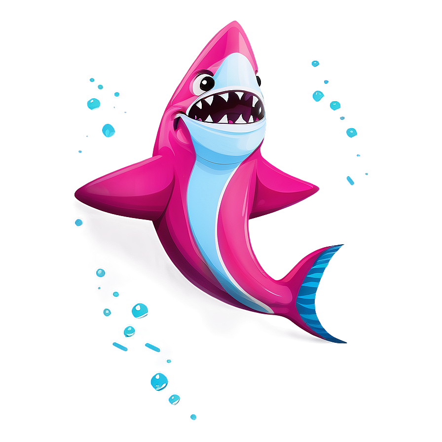 Playful Pink Baby Shark Graphic Png 05262024 PNG Image