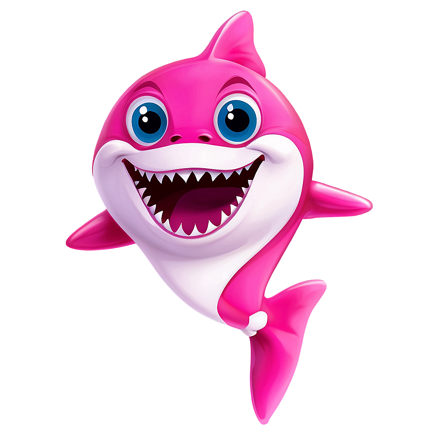 Playful Pink Baby Shark Graphic Png 56 PNG Image