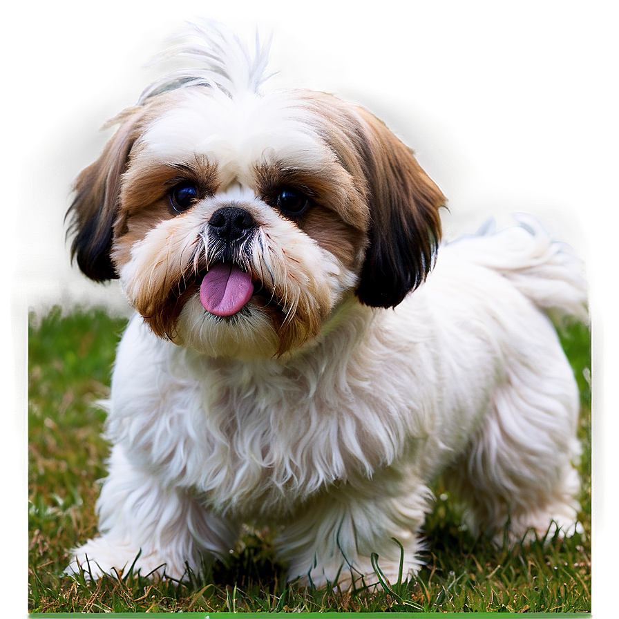 Playful Shih Tzu In Yard Png Pvb PNG Image