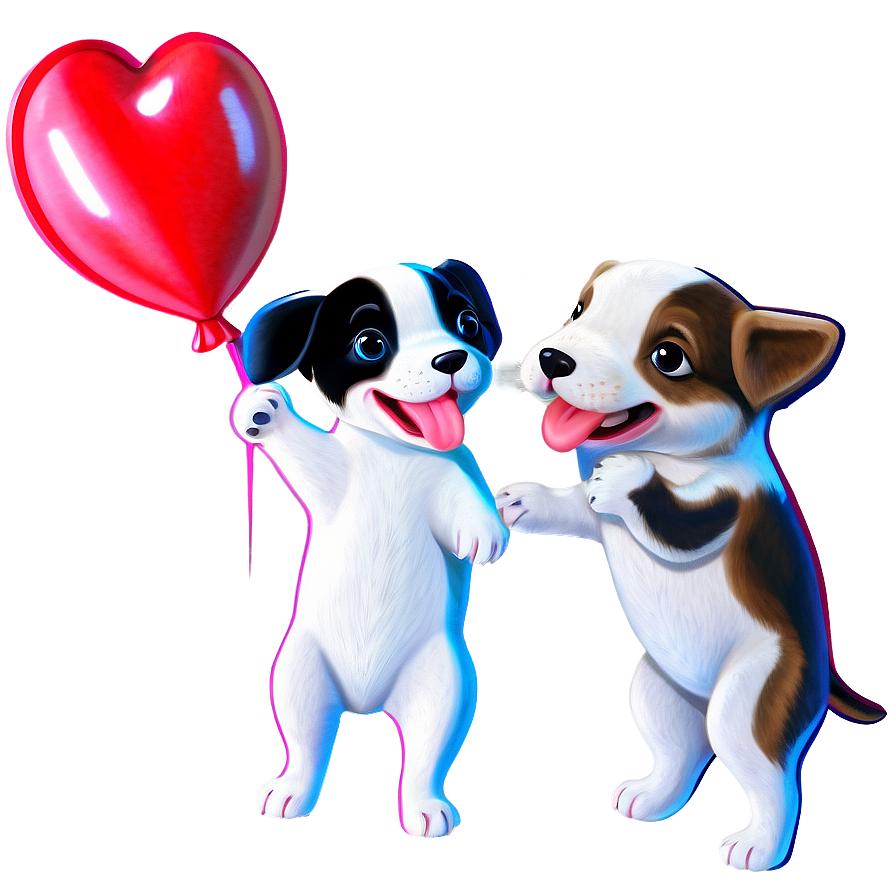 Playful Valentines Puppies Png Jpb46 PNG Image