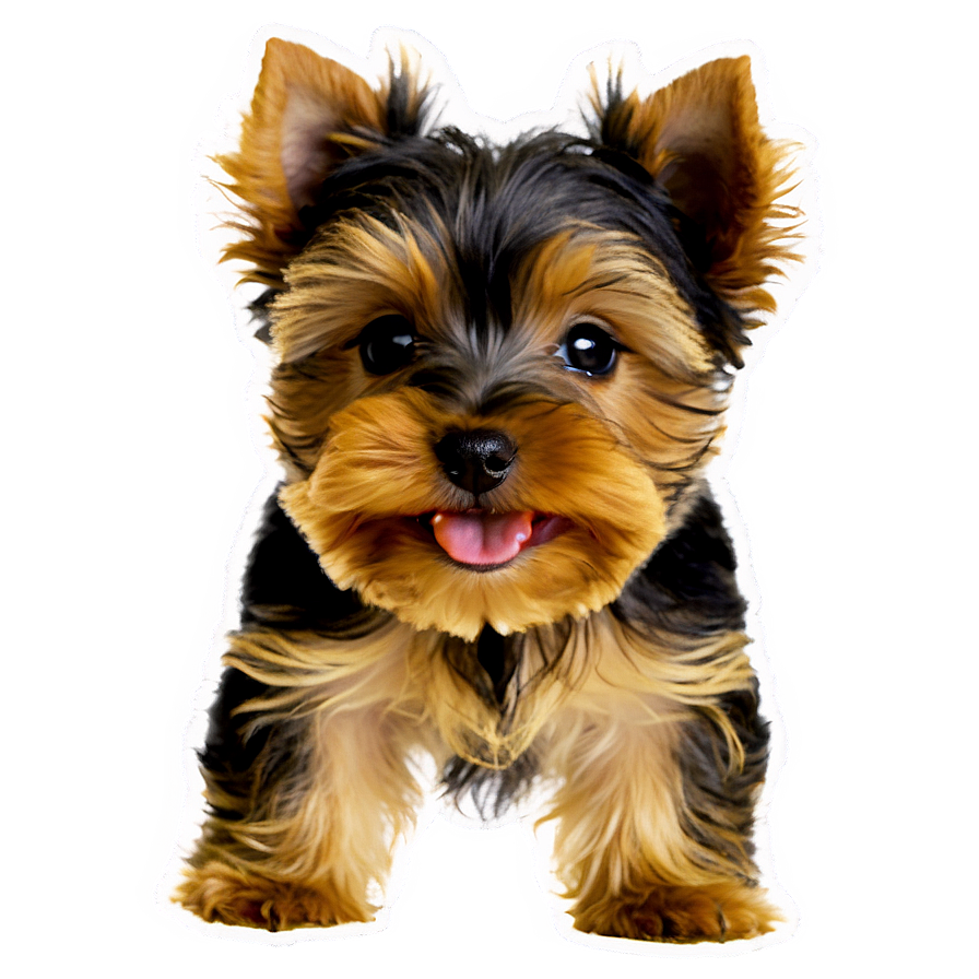 Playful Yorkie Puppy Png Uvi PNG Image