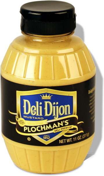 Plochmans Deli Dijon Mustard Bottle PNG Image