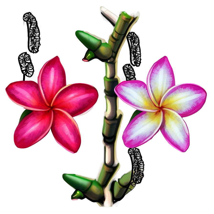 Plumeria Illustration Png 71 PNG Image