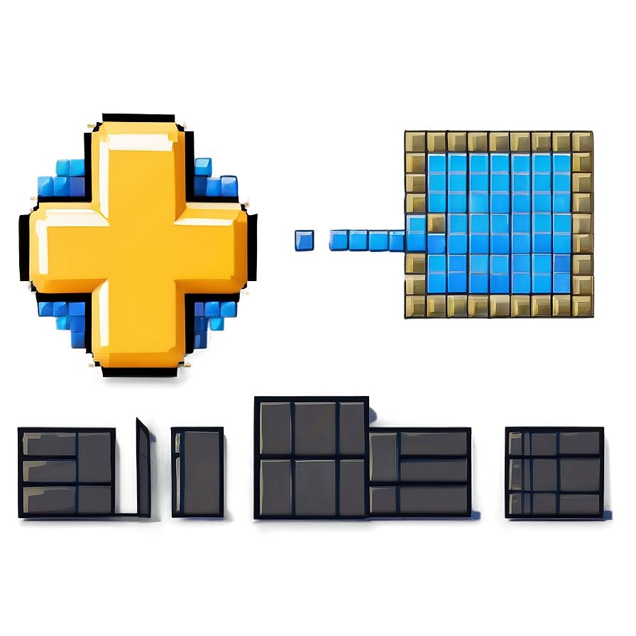 Plus Sign In Pixel Art Png Eqs PNG Image