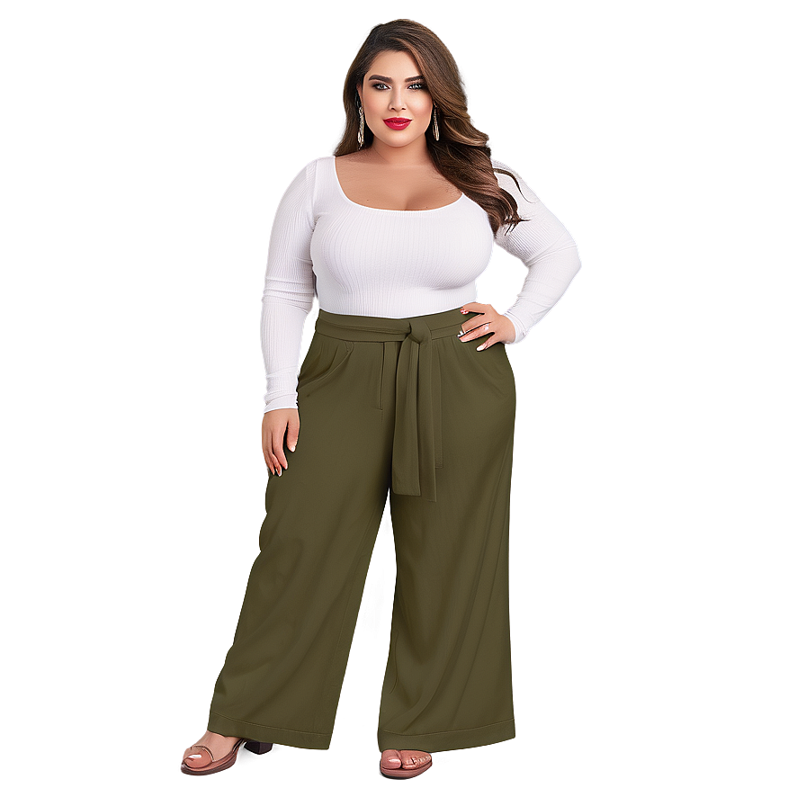 Plus Size Wide Leg Pants Png Kvw50 PNG Image