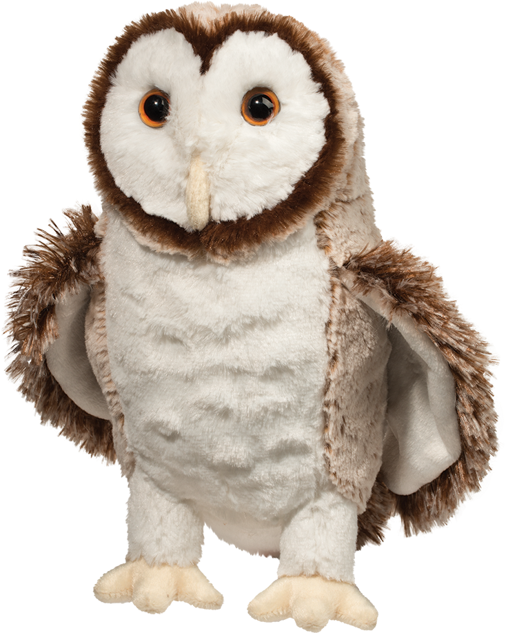 Plush Barn Owl Toy PNG Image