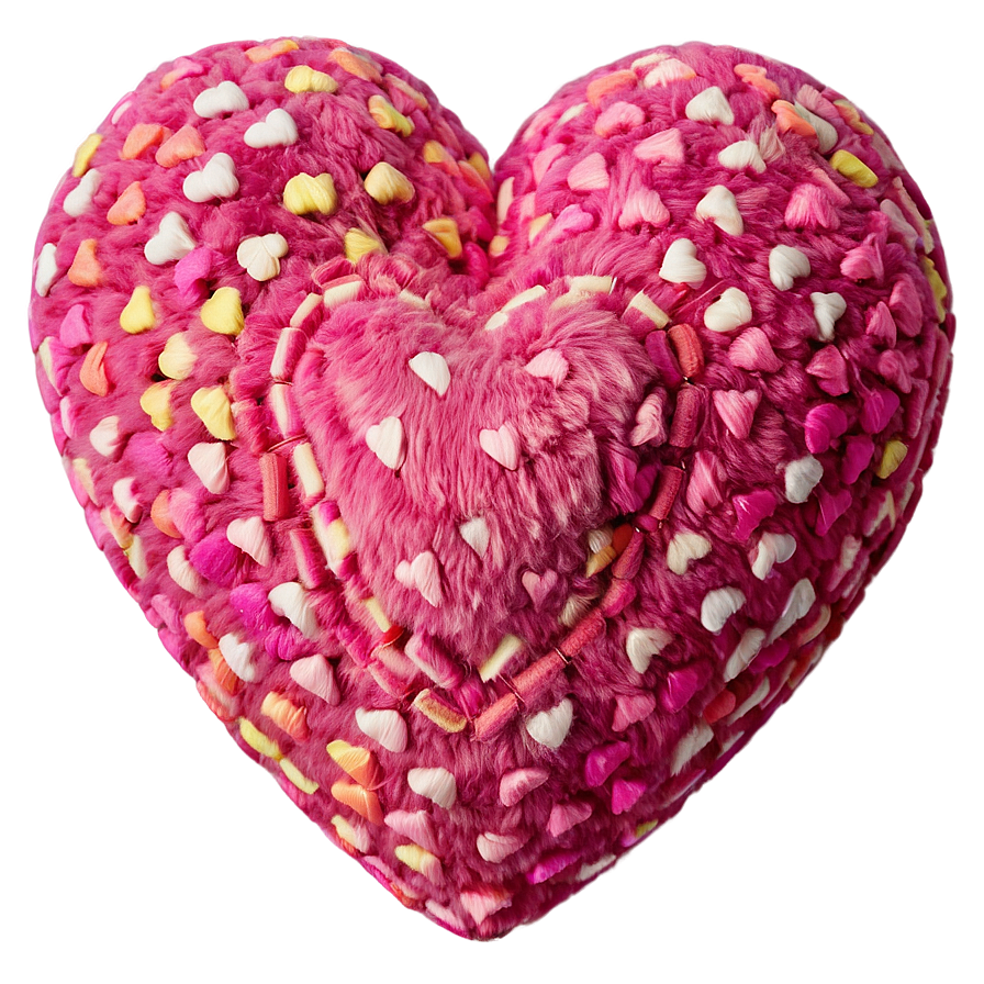 Plush Candy Heart Png 06122024 PNG Image