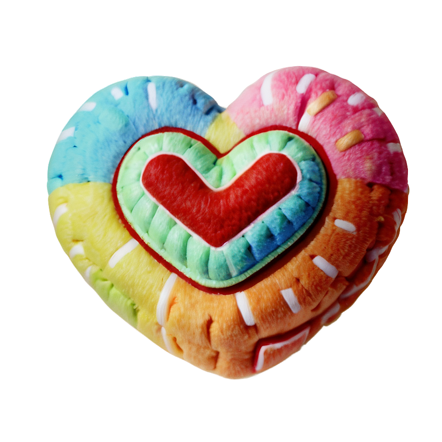 Plush Candy Heart Png 06122024 PNG Image