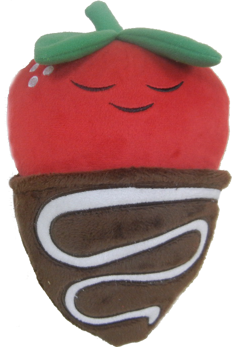 Plush Chocolate Covered Strawberry Toy PNG Image