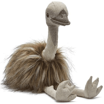 Plush Emu Toy Sitting PNG Image