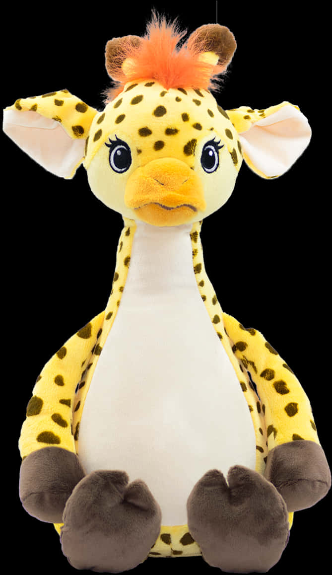 Plush Giraffe Toy Isolated PNG Image