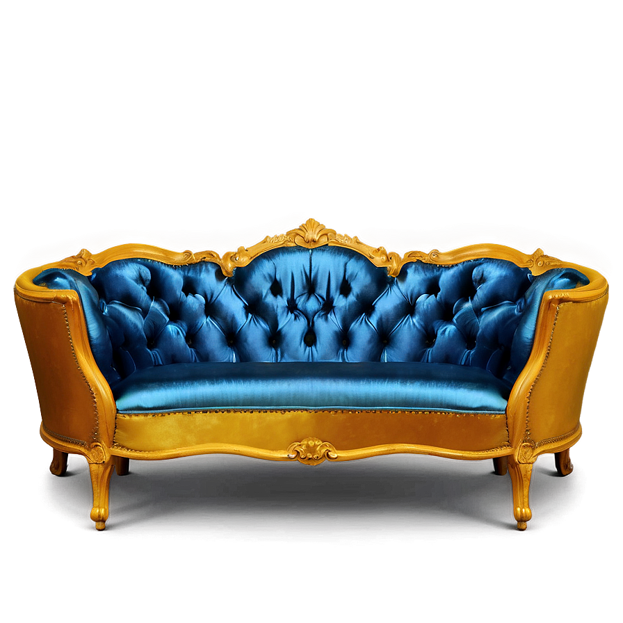 Plush Velvet Sofa Png 06262024 PNG Image