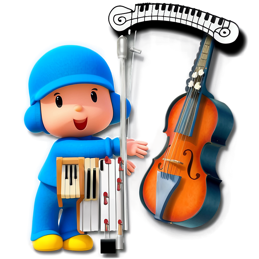 Pocoyo And Musical Instruments Png 05232024 PNG Image