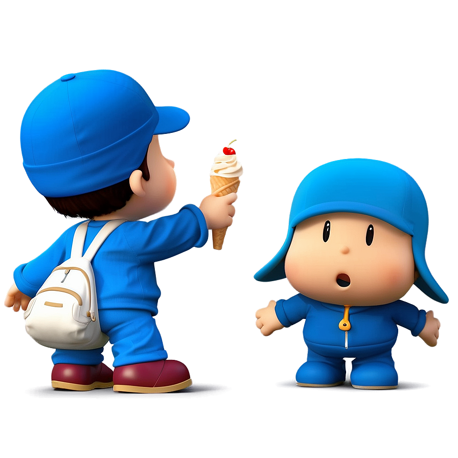 Pocoyo Enjoying Ice Cream Png Vix21 PNG Image