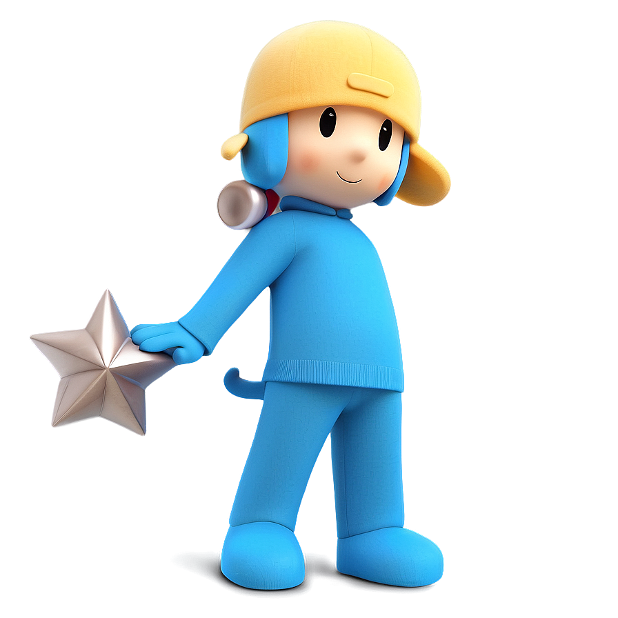 Pocoyo Holding A Star Png Lbg PNG Image