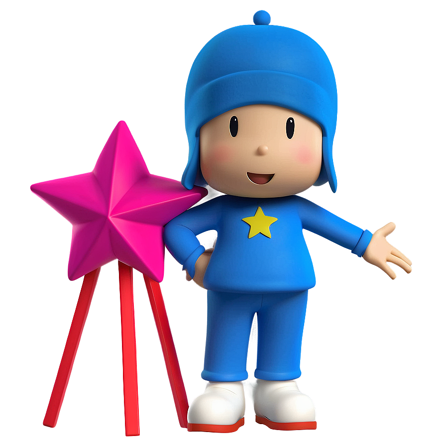 Pocoyo Holding A Star Png Nrl PNG Image