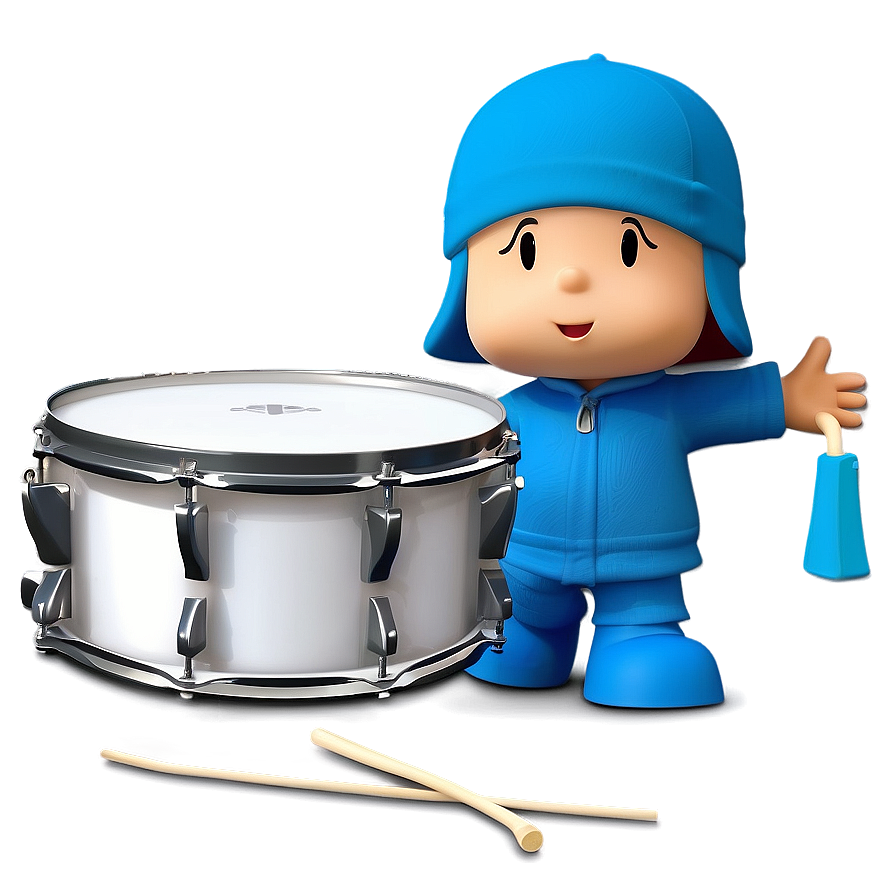 Pocoyo Playing Drums Png Wyb PNG Image