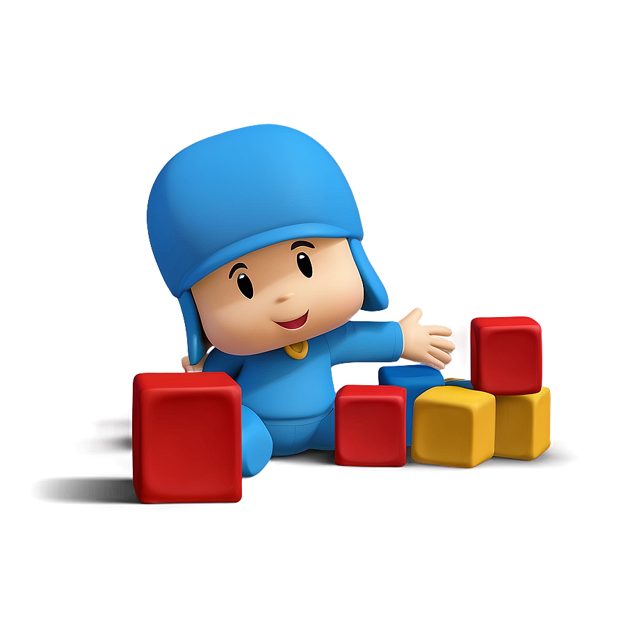 Pocoyo Playing With Blocks Png Mlj PNG Image