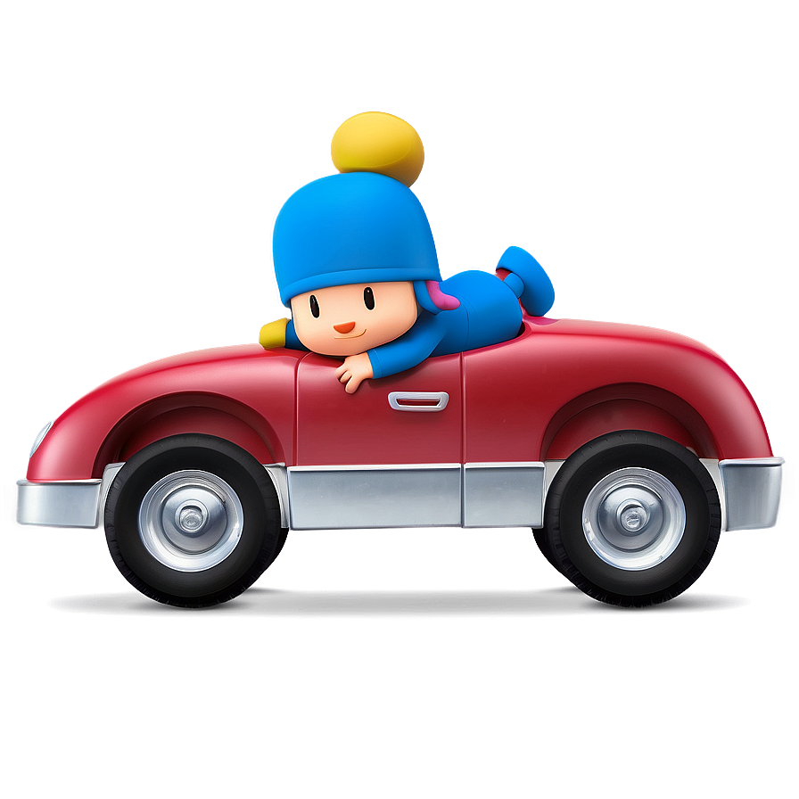 Pocoyo Riding Car Picture Png Bme38 PNG Image