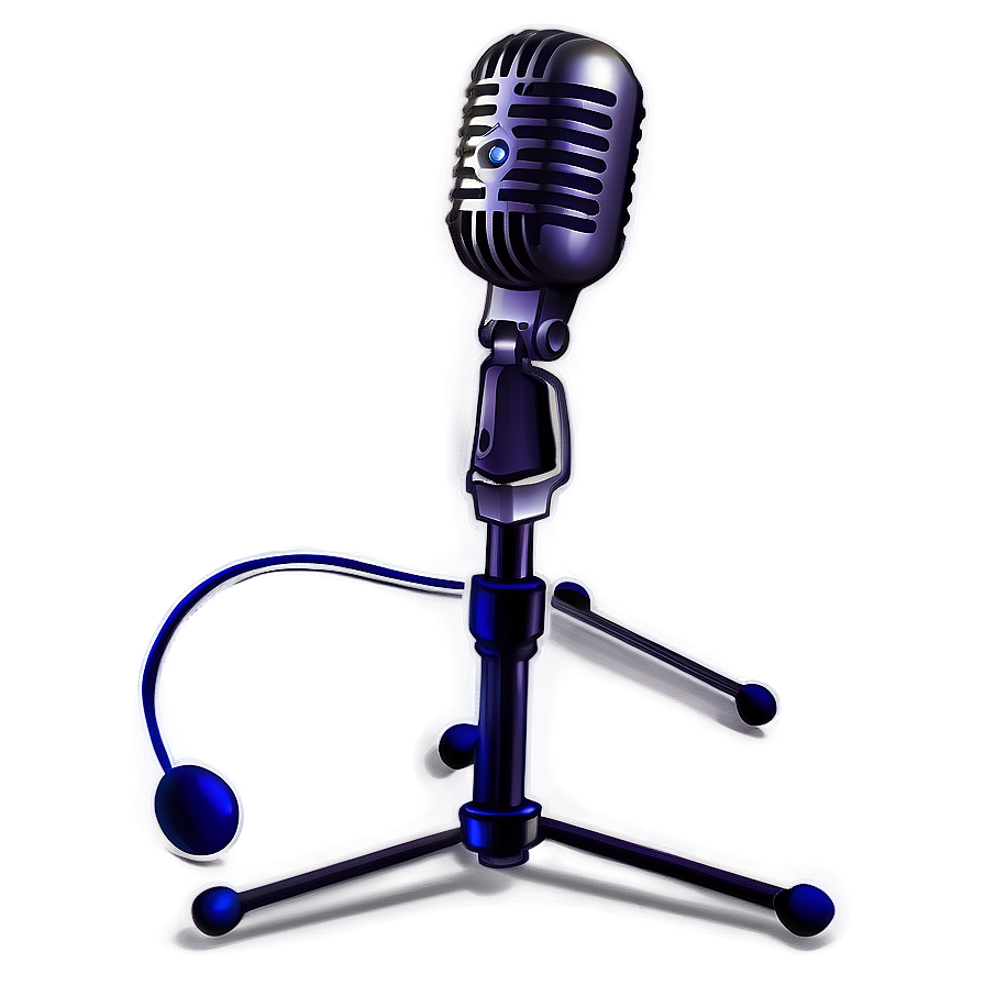 Podcast Microphone And Stand Png Kyw8 PNG Image