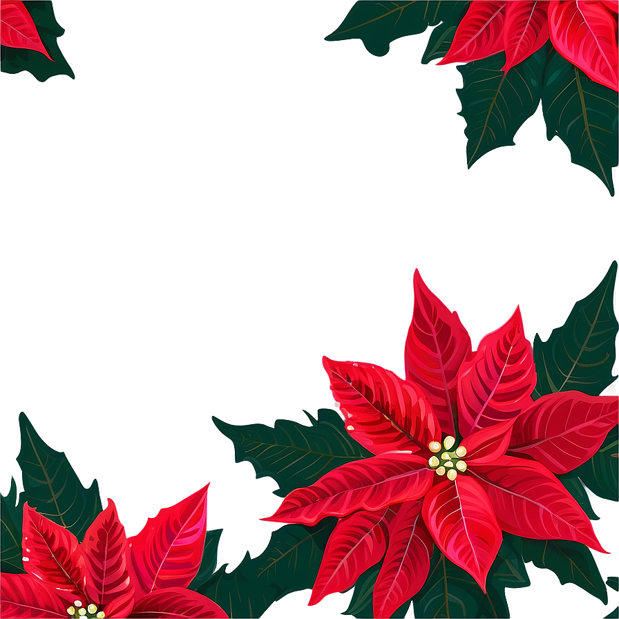 Poinsettia Frame Png Prn37 PNG Image