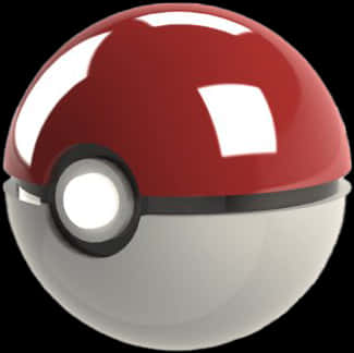 Pokeball Iconic Pokemon Capture Device PNG Image