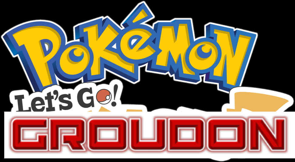 Pokemon Lets Go Groudon Logo PNG Image