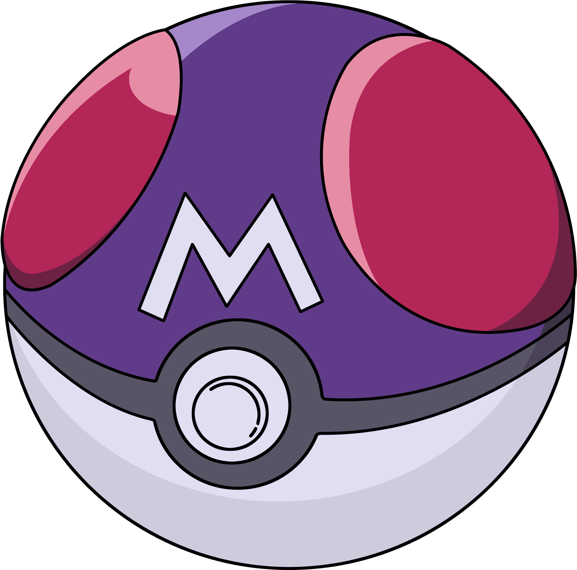 Pokemon Master Ball Illustration.png PNG Image