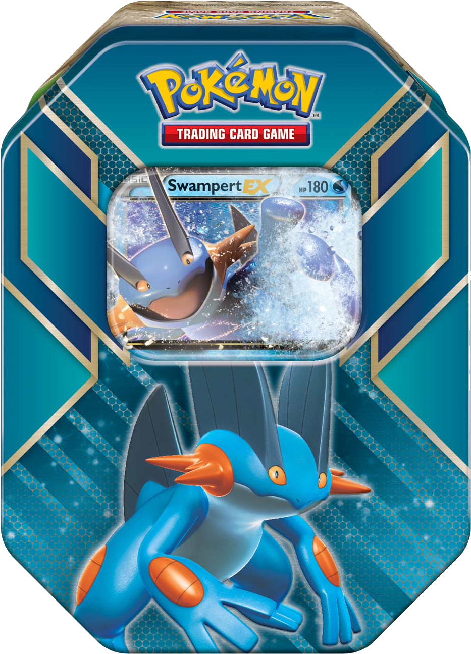 Pokemon Swampert E X Trading Card Tin PNG Image