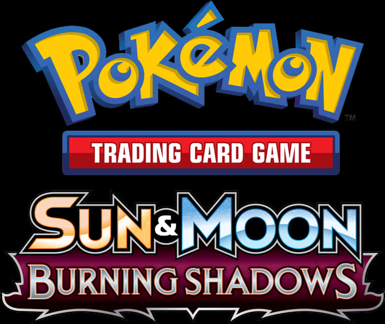 Pokemon T C G Sunand Moon Burning Shadows Logo PNG Image