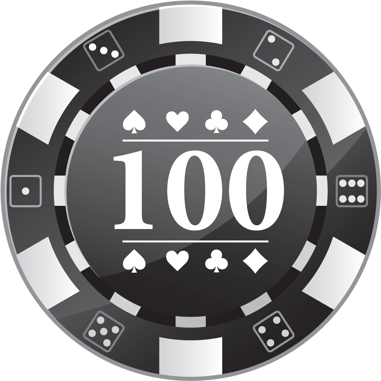 Poker Chip Value100 PNG Image