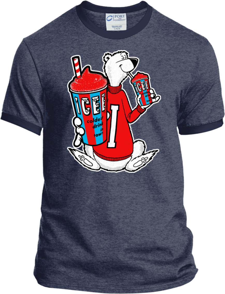 Polar Bear I C E E T Shirt Design PNG Image